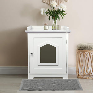 Buy PaWz Indoor Wooden Cat Litter Box with Mat Enclosure at Pet Servo