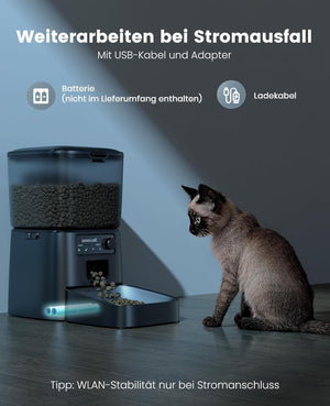 Buy oneisall - 3.5L Automatic Cat Feeder (Black) at Pet Servo