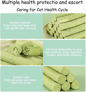 Green catnip rolls with text on a light green background at Pet Servo