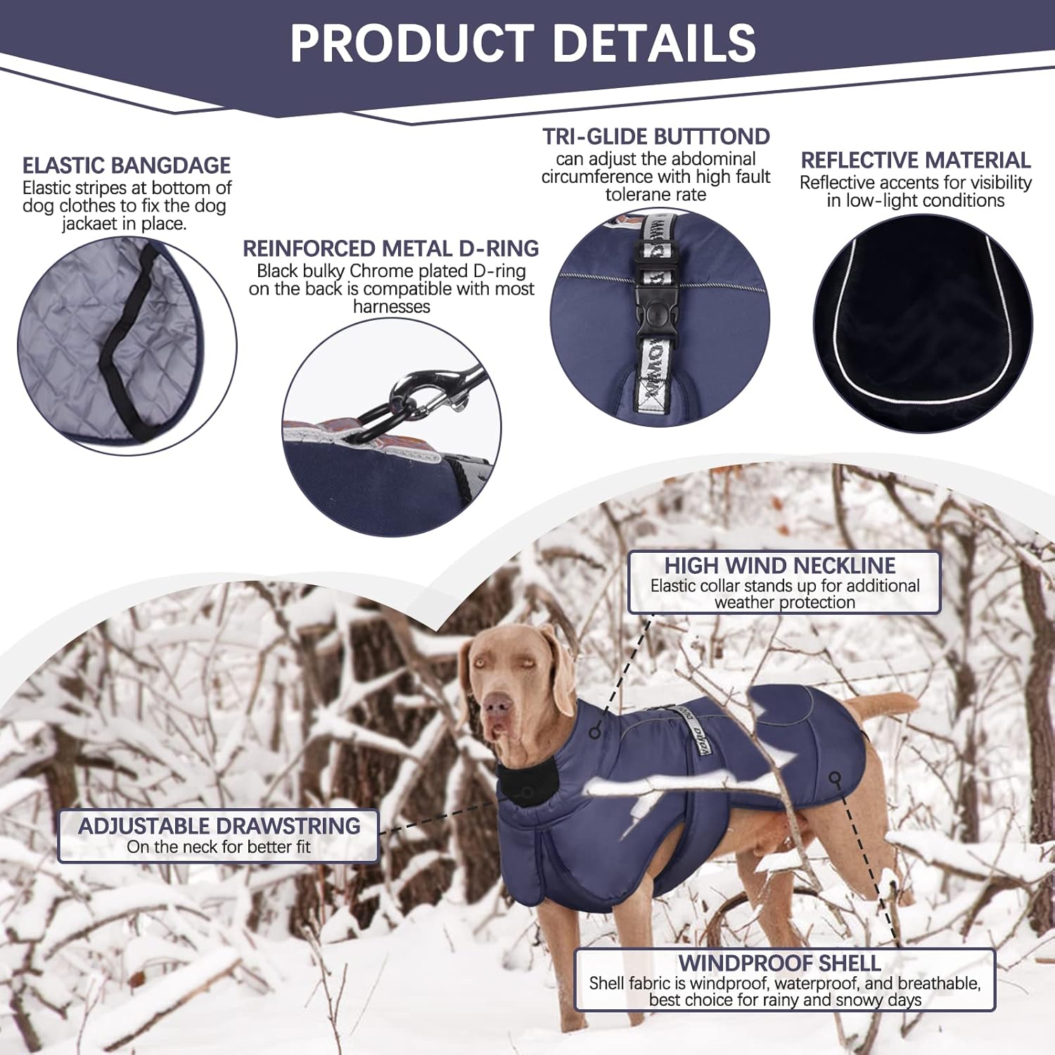 ROZKITCH - Reflective Dog Coat - Fleece 3XL - Petservo