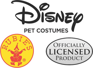Disney Pet Costumes logo with Rubie's and officially licensed product certification on a white background at Pet Servo