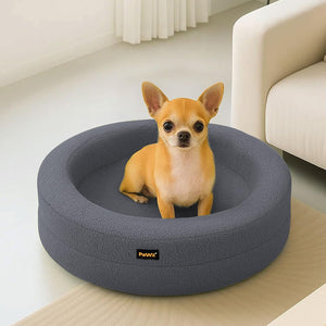 Pawz Orthopedic Donut Dog Bed with Memory Foam & Removable Cover for Medium Dogs (Dark Grey) at Pet Servo