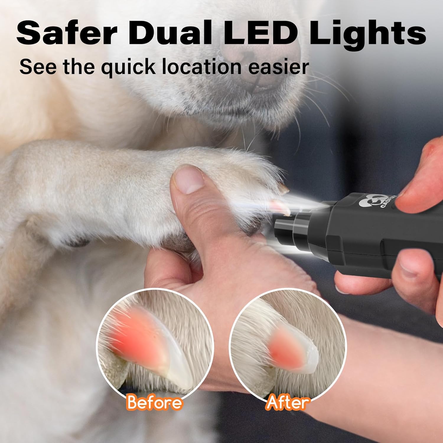 Buy Casfuy Newest Enhanced Pet Nail Grinder at Pet Servo