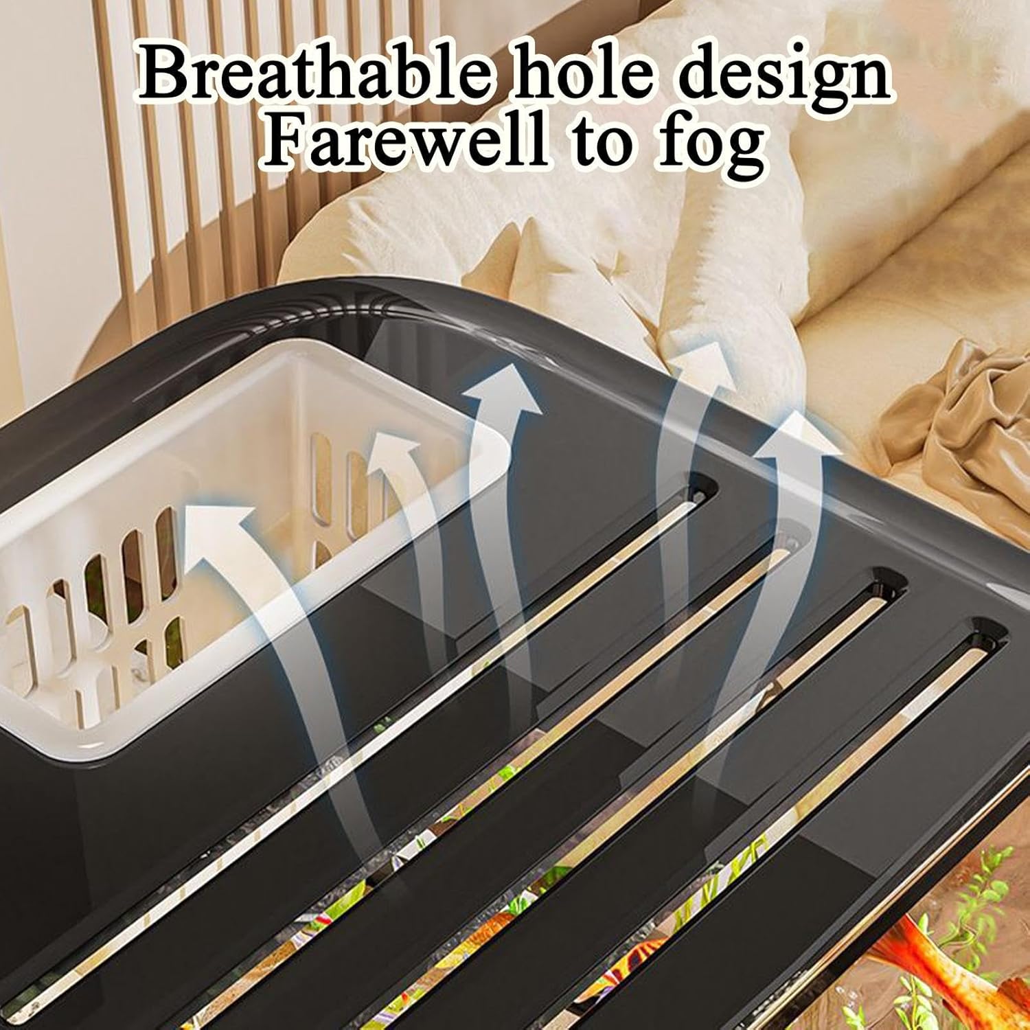 Black electronic device with breathable hole design on a blurred indoor background at Pet Servo