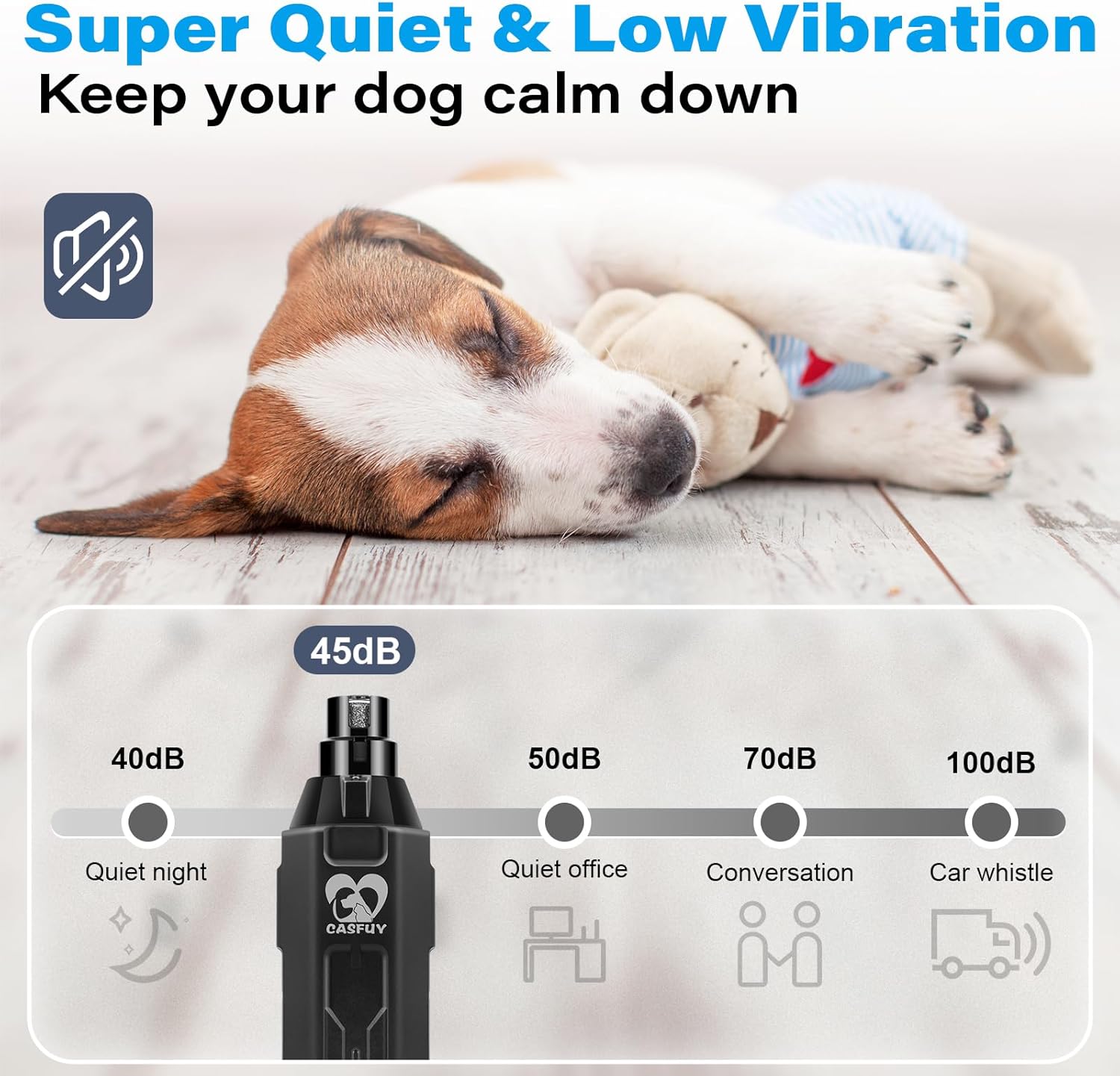 Buy Casfuy Newest Enhanced Pet Nail Grinder at Pet Servo