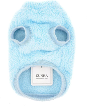 Blue Fleece Dog Jumper – Warm Winter Sweater w/D-Ring - Petservo