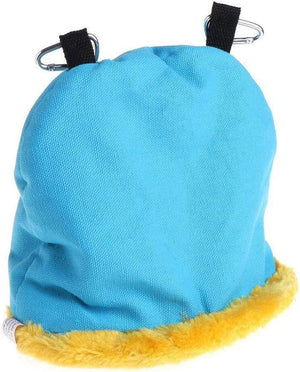 Blue snowsuit with yellow trim on a white background at Pet Servo