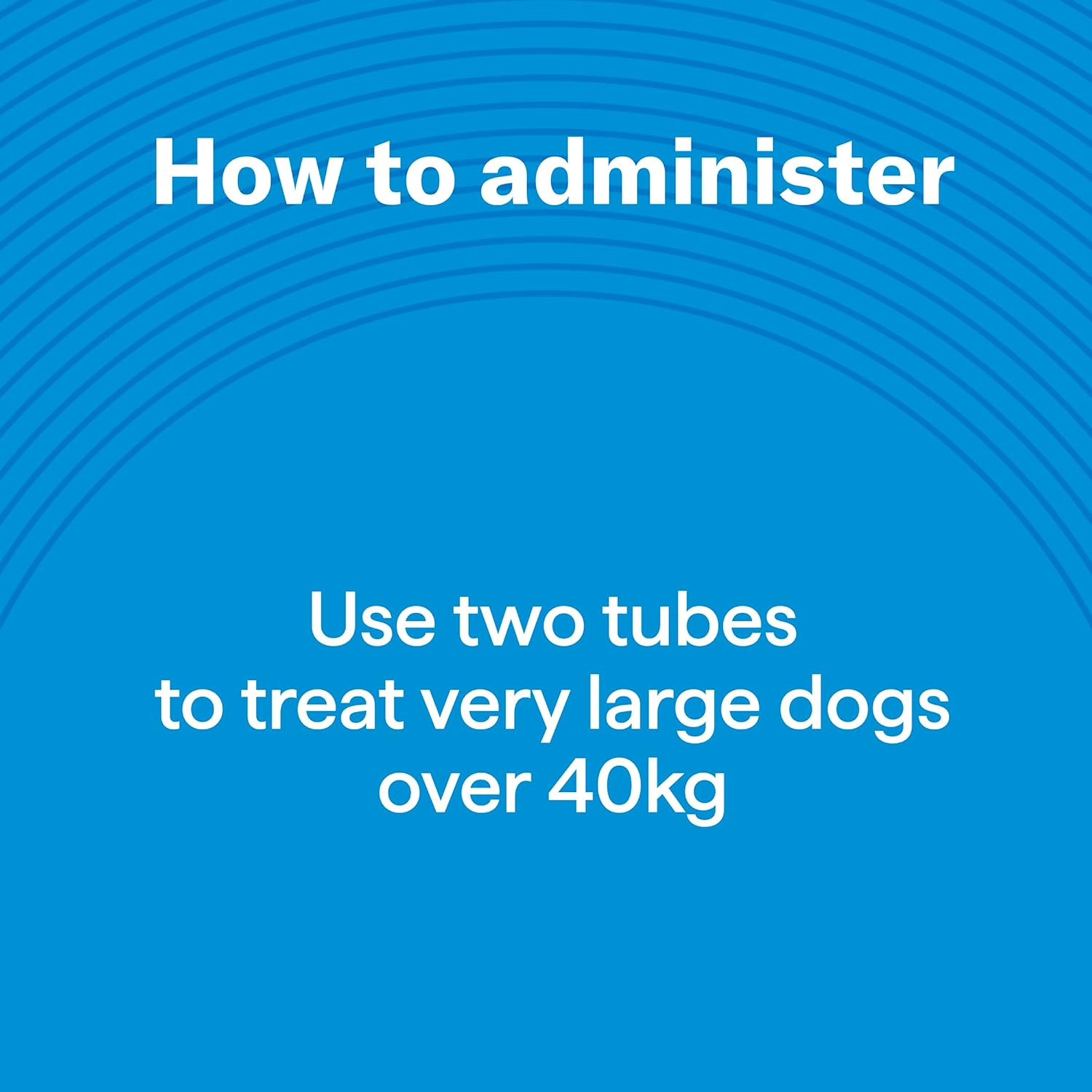 Blue background with white text on how to administer medication for very large dogs at Pet Servo