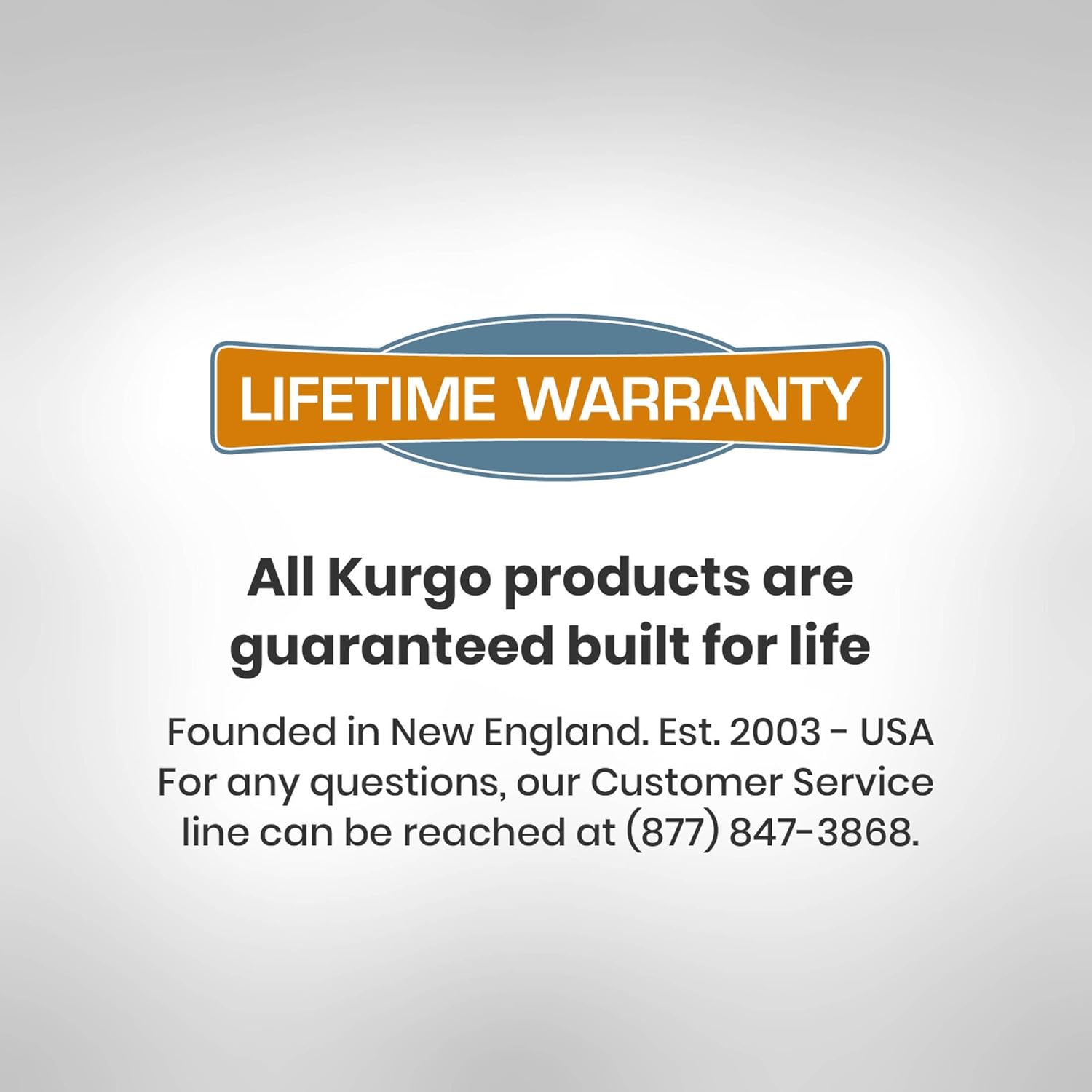 Advertisement for Kurgo products with a lifetime warranty guarantee on a light gray background at Pet Servo