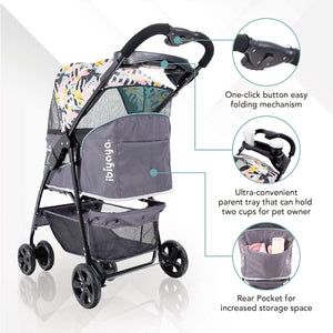 Ibiyaya Cloud 9 Pet Stroller for Cats & Dogs - Mint Green - petservo-3