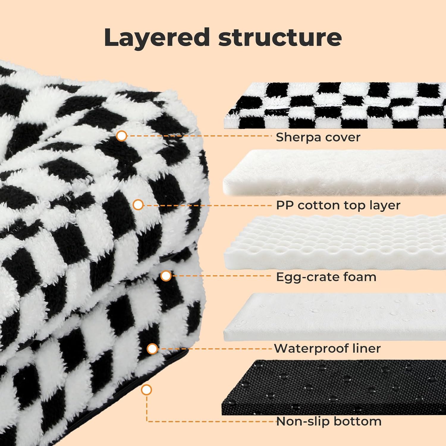 PaWz Rectangle Plush Dog Sofa with Supportive Foam Bolster with Waterproof Lining at Pet Servo
