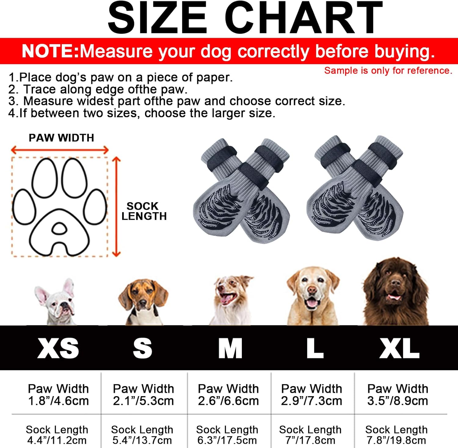 HCPET - Anti-Slip Dog Socks for Floor & Paw Safety - Petservo