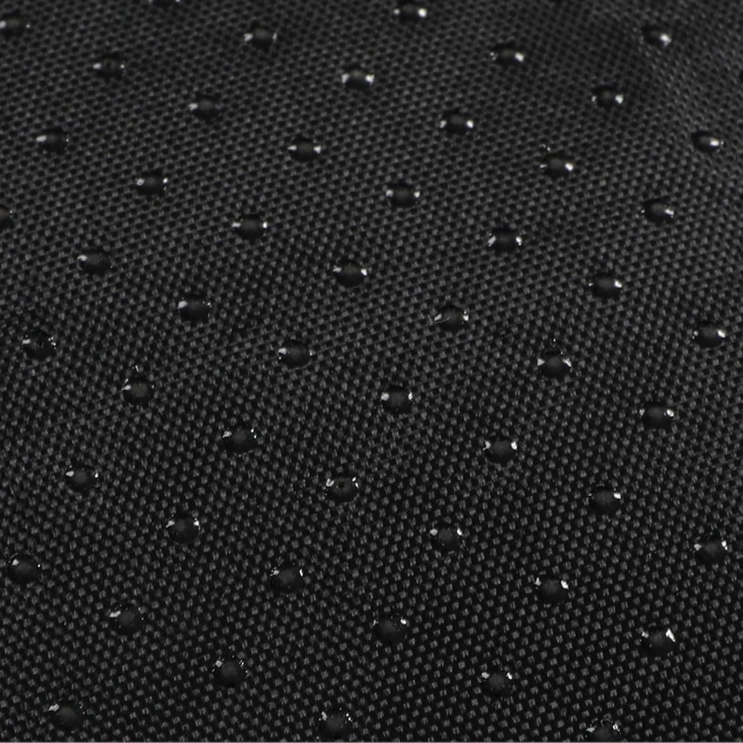 Close-up of a textured black fabric surface at Pet Servo