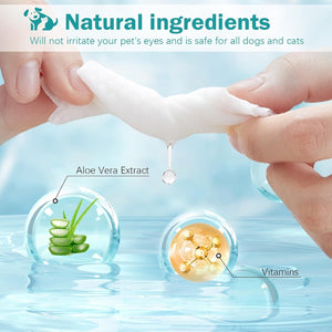Product being applied with a focus on natural ingredients like Aloe Vera Extract and Vitamins, suitable for pets at Pet Servo