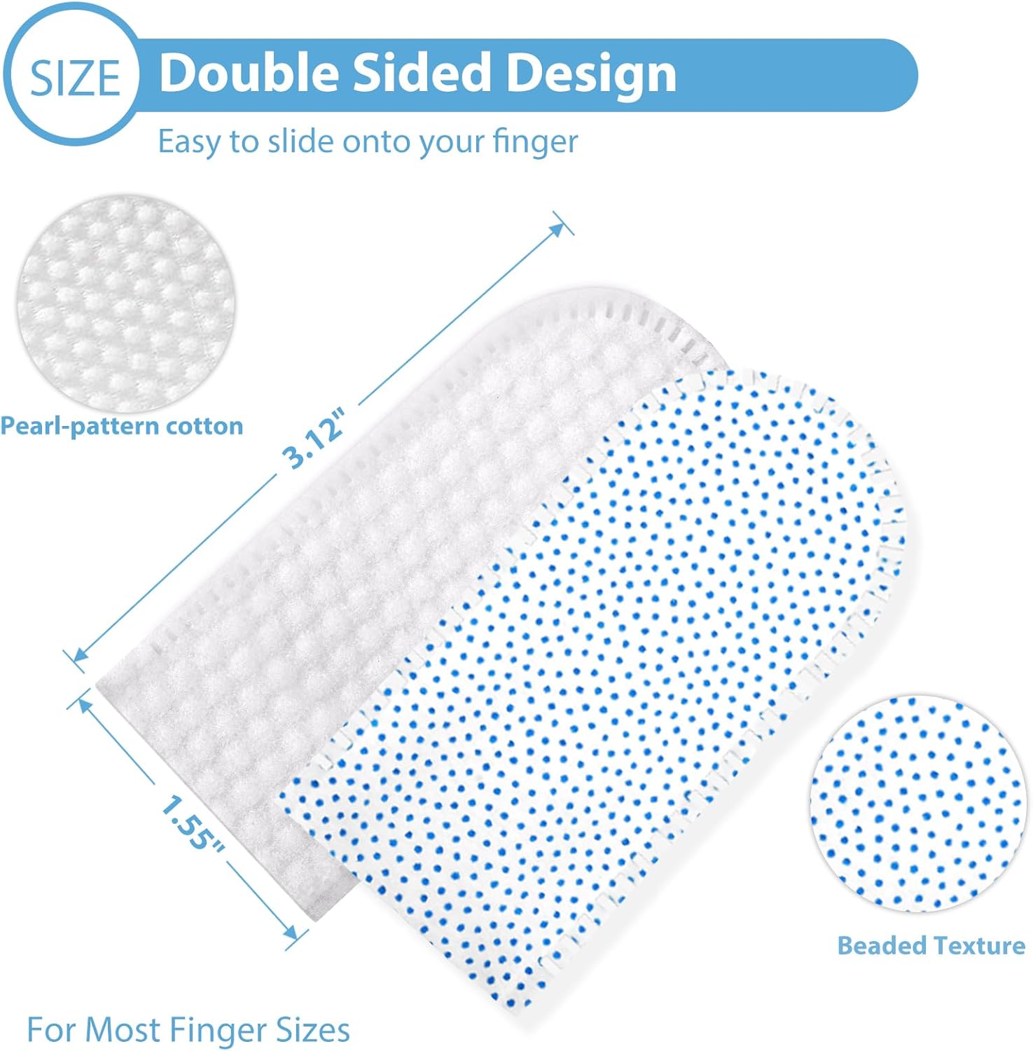Double-sided textured pad with measurements and text on a white background at Pet Servo