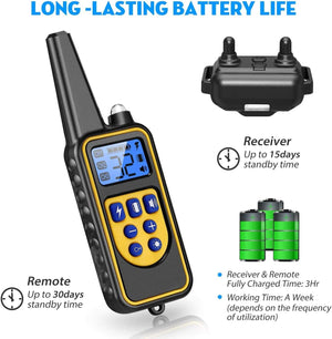 Two-way radio with battery life indicators on a white background at Pet Servo