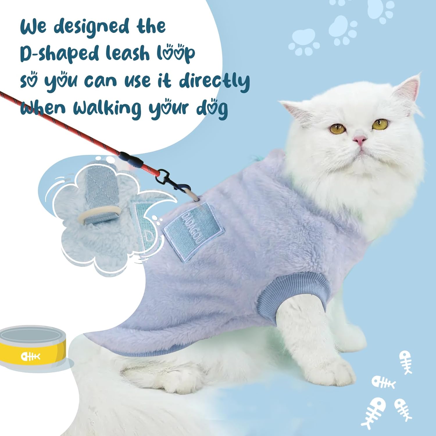 Viiotu 2 - Pack Fleece Dog Jumpers, Large Size - Petservo