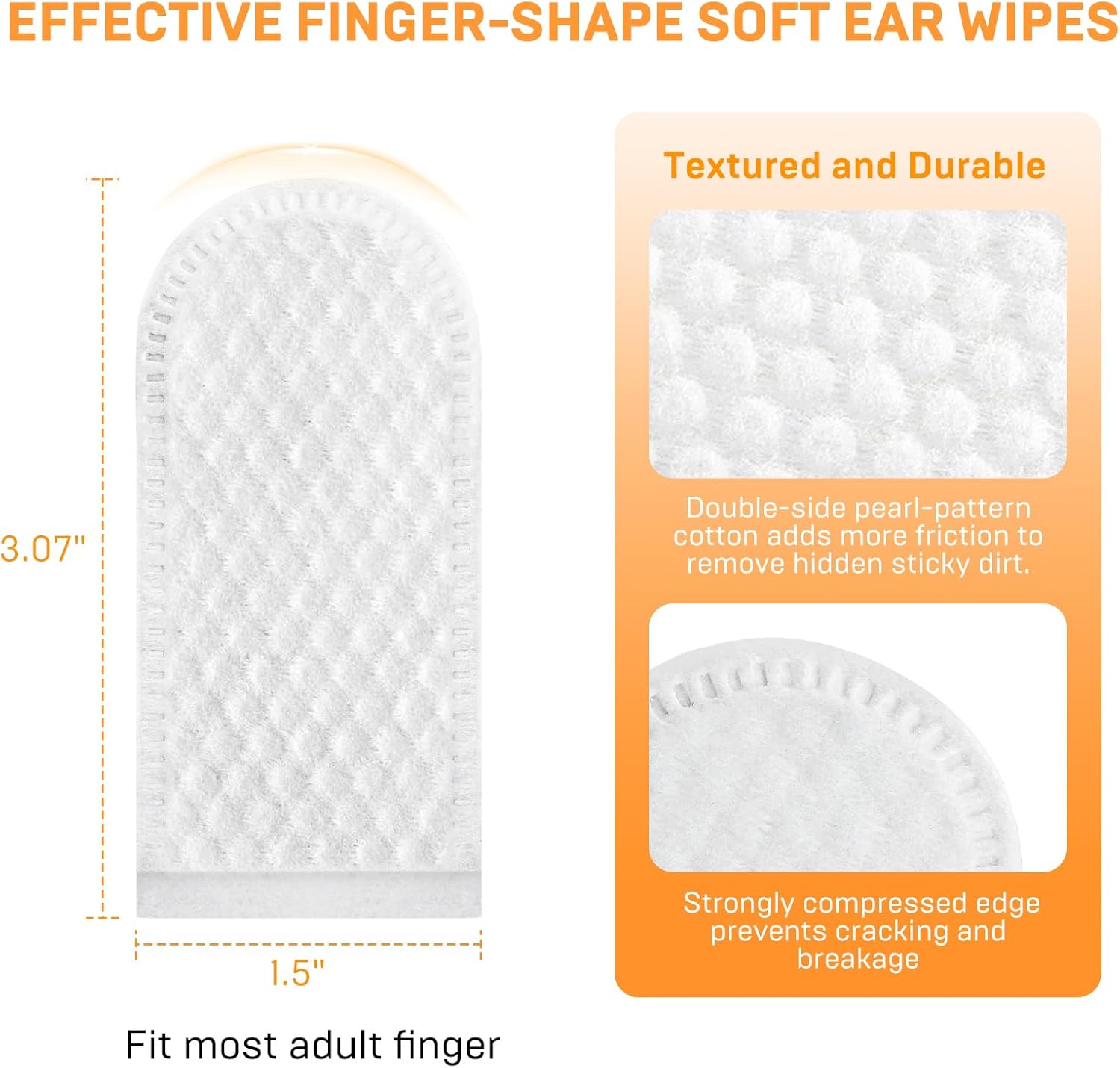 Effective finger-shaped soft ear wipes with text on packaging at Pet Servo