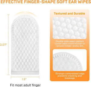 Effective finger-shaped soft ear wipes with text on packaging at Pet Servo