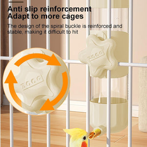 Pet cage accessory with anti-slip reinforcement and a bird perched on it at Pet Servo