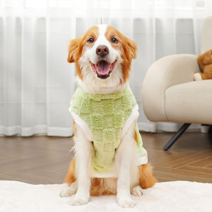 Generic - Green Plush Dog Winter Coat for Pets - Petservo