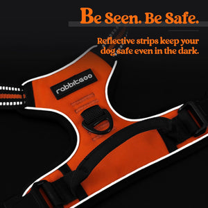 Rabbitgoo - Outdoor Adjustable Pet Harness (Orange) at Pet Servo