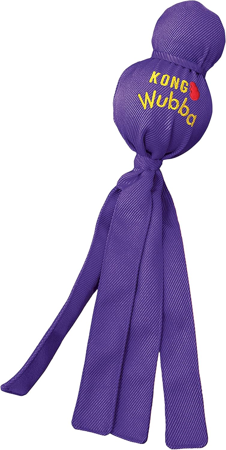 Purple KONG Wubba dog toy on a white background at Pet Servo