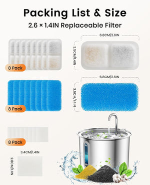 Buy oneisall - 8-Pack Filters for 2L Pet Fountain at Pet Servo