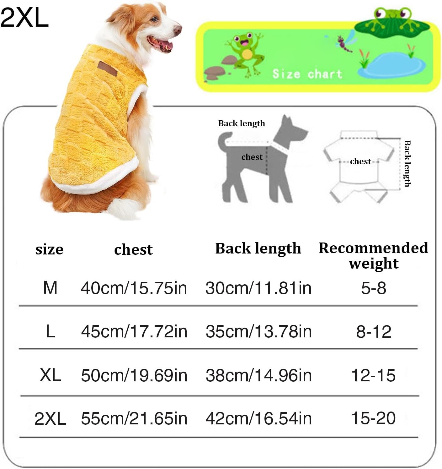 Generic - Yellow Plush Dog Winter Coat for Pets - Petservo