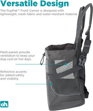 Outward Hound - PupPak Dog Front Carrier (Grey) at Pet Servo