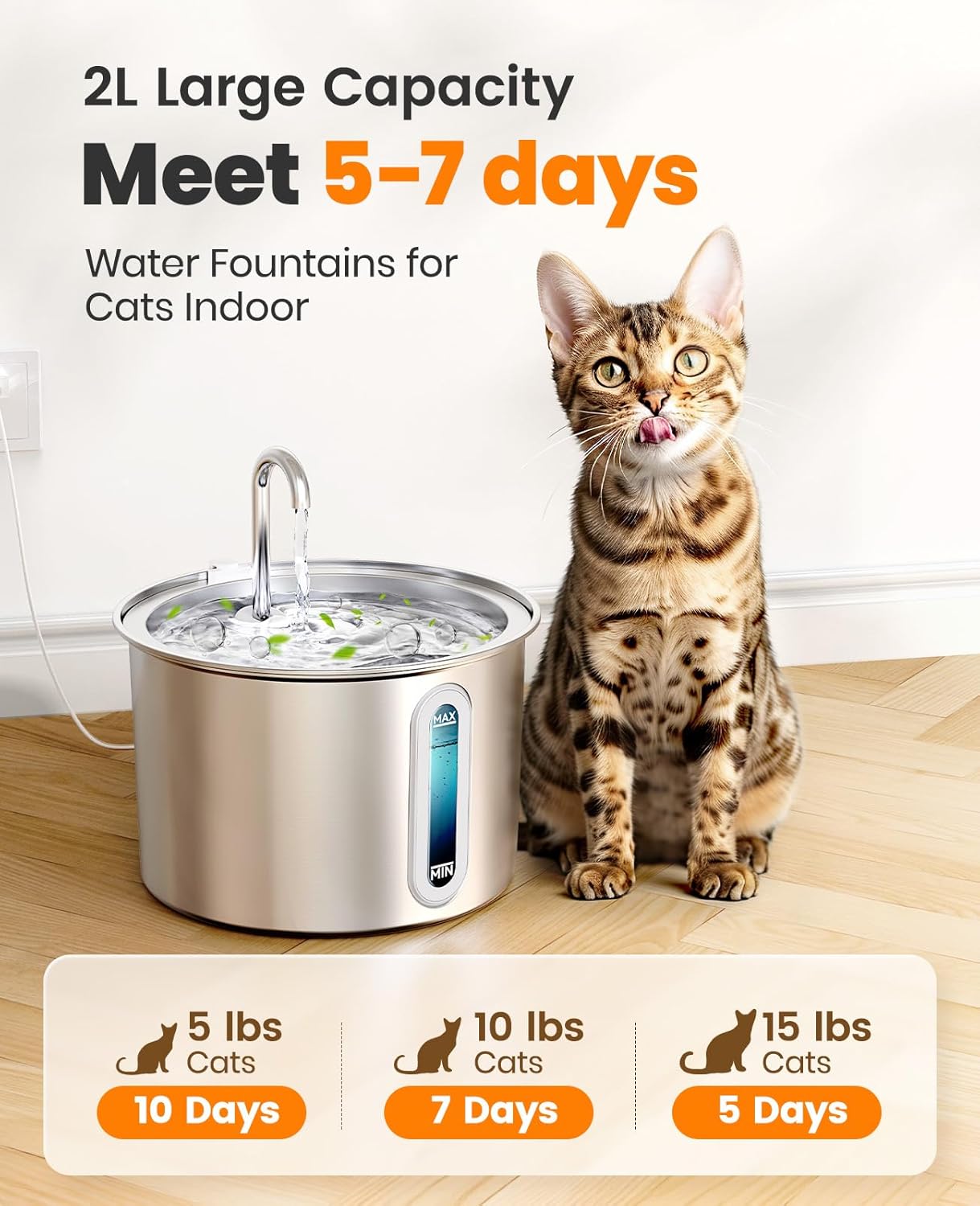 Buy oneisall - 2L Pet Water Fountain with Filters at Pet Servo