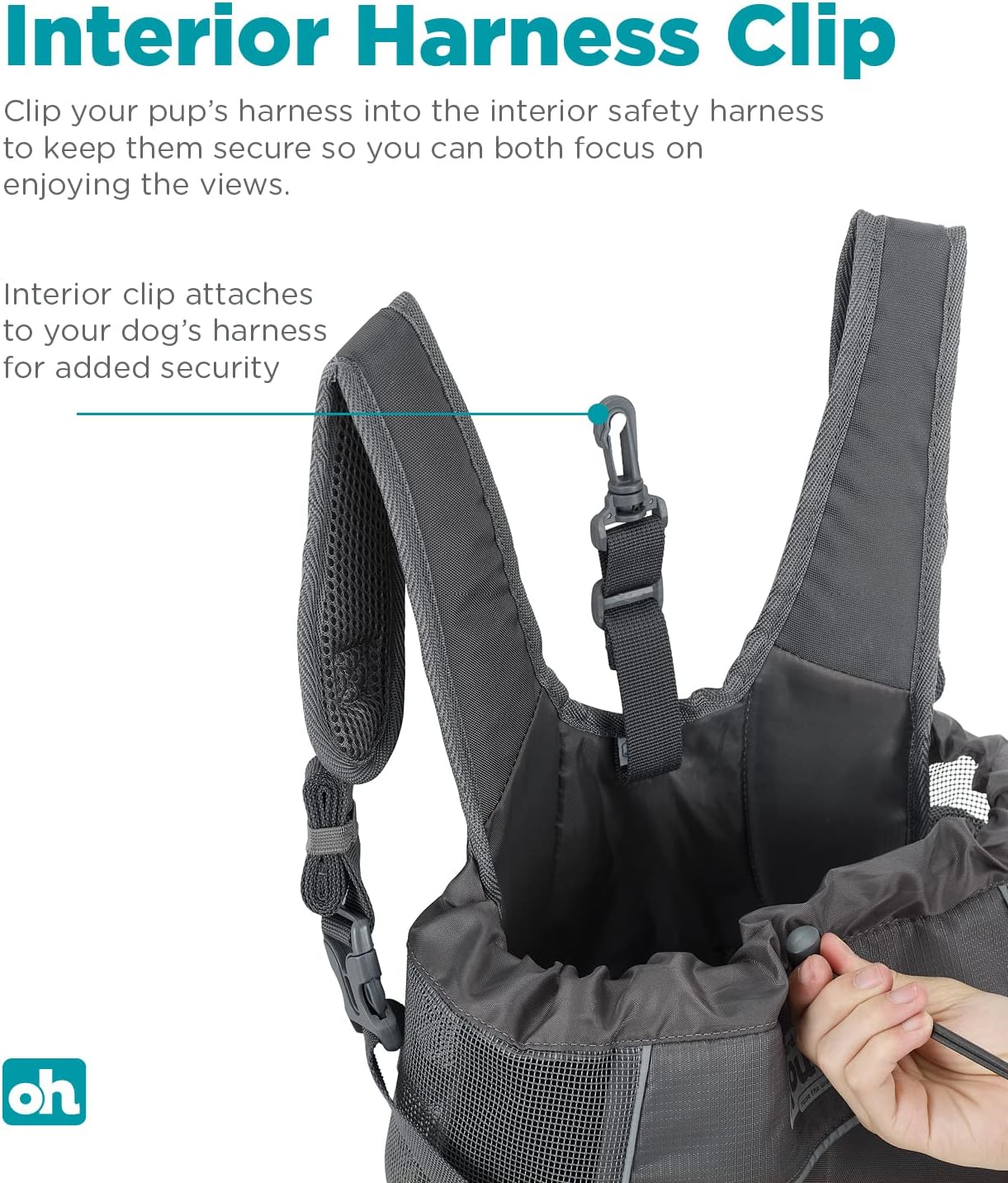 Outward Hound - PupPak Dog Front Carrier (Grey) at Pet Servo