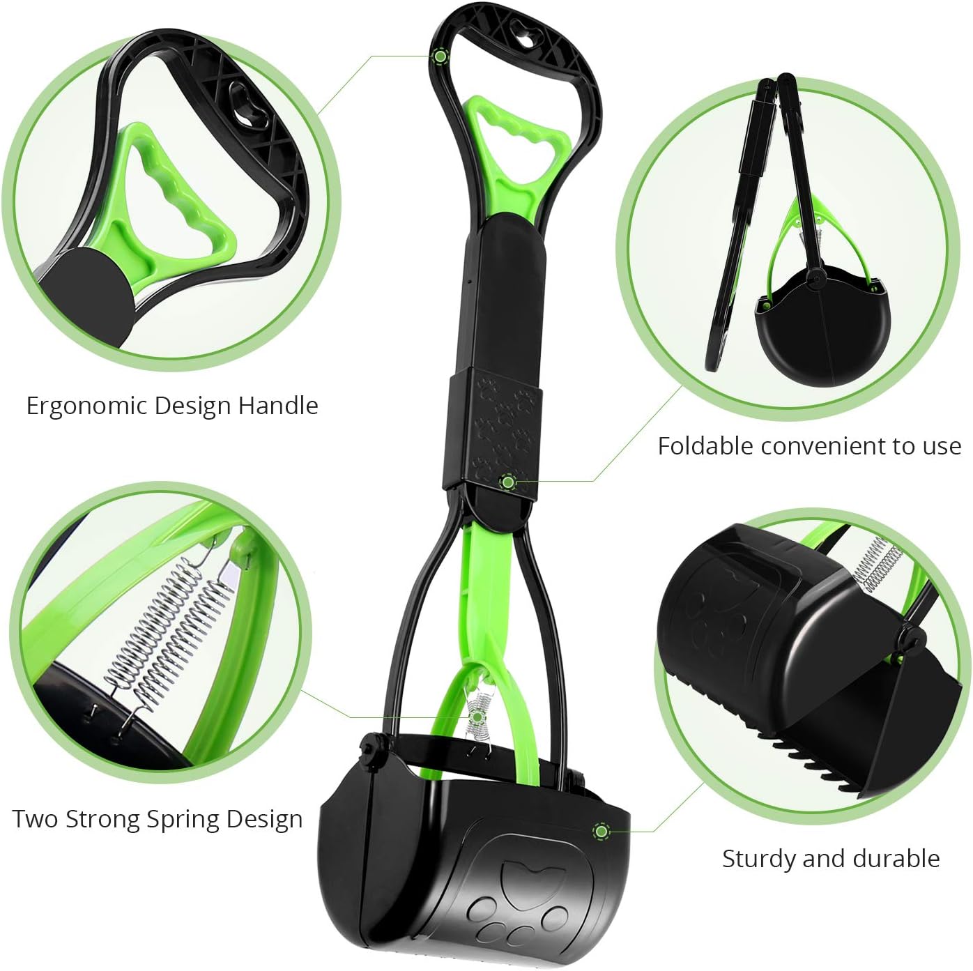 Dog grooming tool with ergonomic handle, foldable design, and strong spring mechanism on a white background at Pet Servo