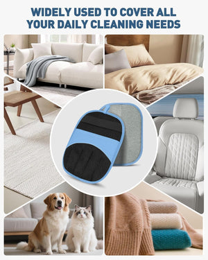 Cleaning pads used in various household settings with text 'Widely used to cover all your daily cleaning needs' at Pet Servo