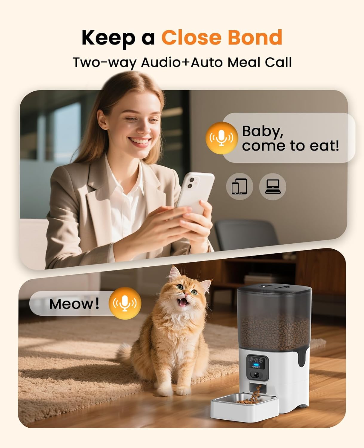 Buy oneisall - Automatic 5G WiFi Smart Pet Feeder at Pet Servo