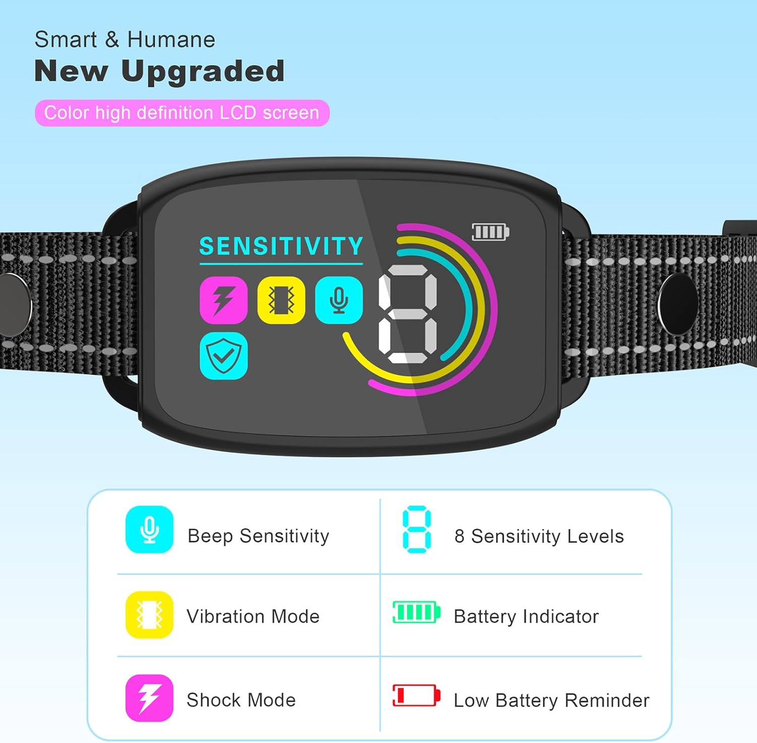 HEYInova - Dog Bark Collar, No Shock Smart Collar