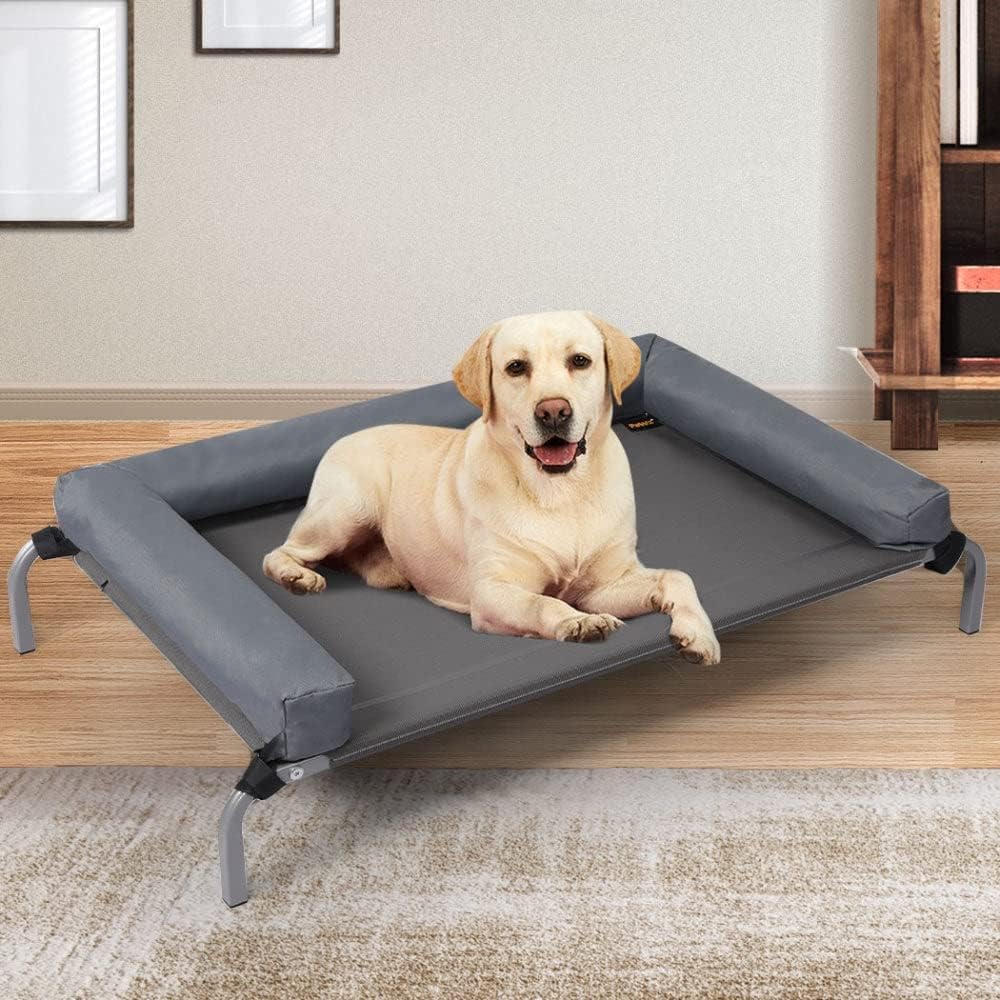 PaWz Elevated Dog Cat Bed Trampoline Hammock Raised Heavy Duty (Grey) at Pet Servo