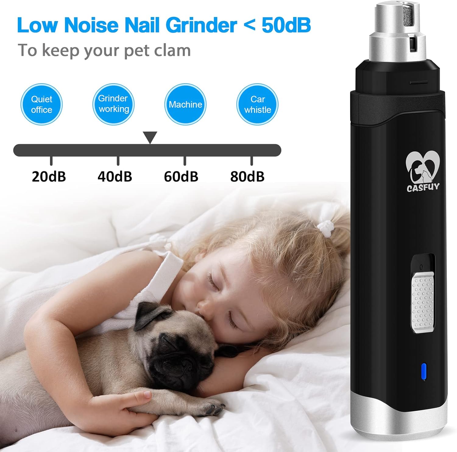 Buy Casfuy 2-Speed Electric Pet Nail Trimmer (Black) at Pet Servo