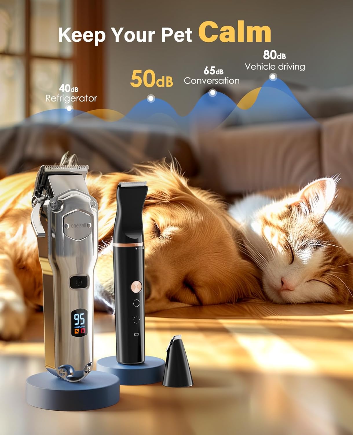 Buy oneisall - 2-in-1 Waterproof Pet Clipper & Paw Trimmer at Pet Servo