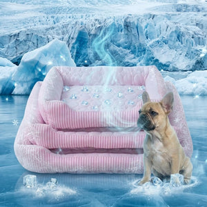 Pbed - Summer Cooling Bed with Non-Slip Bottom for Dogs & Cats, Pink at Pet Servo