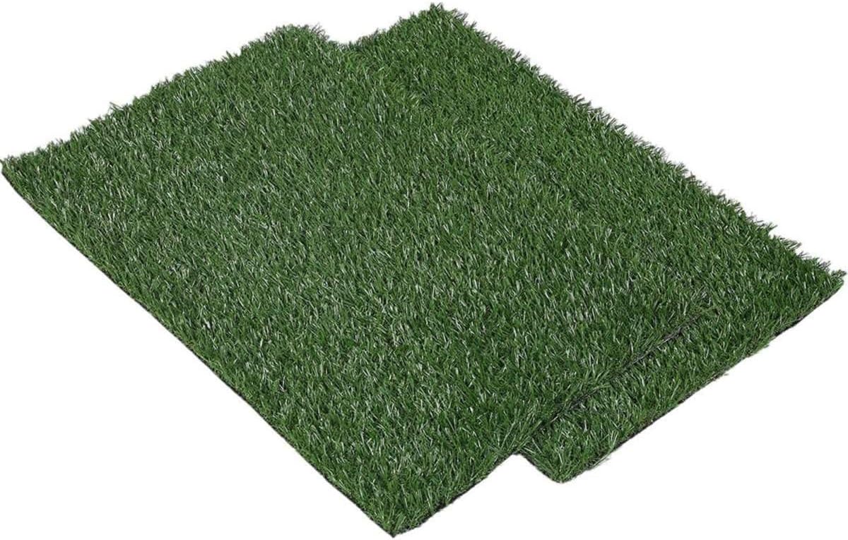 PaWz - Large 3 Layers Pet Toilet Training Pad with 2 Grass Mat 1 Splash-Proof Wall at Pet Servo