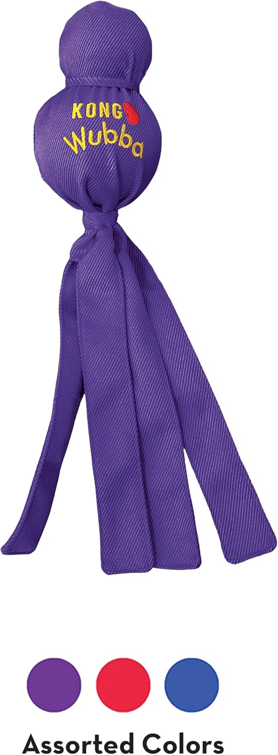 Purple KONG Wubba toy with brand name on a white background at Pet Servo