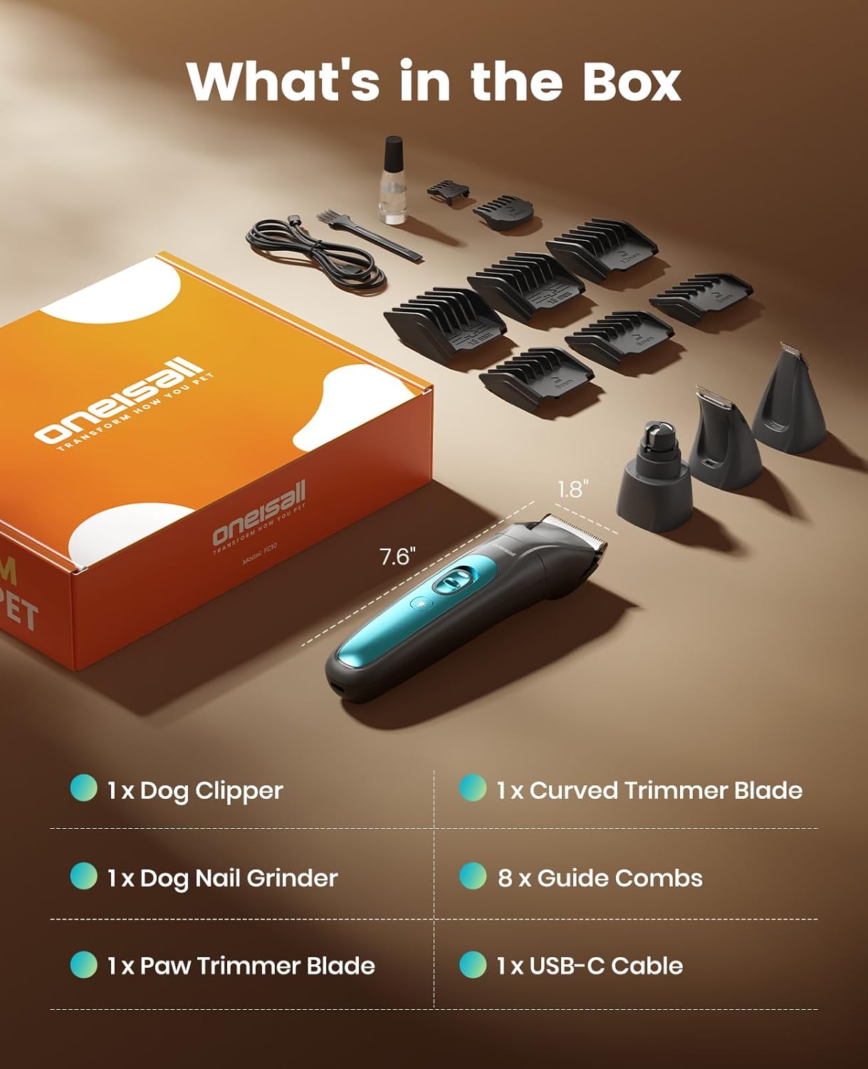 Buy oneisall - 4 in 1 Pet Clippers & Paw Trimmer at Pet Servo