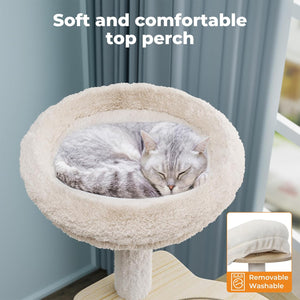 Pawz 120cm Wood Cat Tower with Sisal Scratching Posts and Ramp for Indoor Cats at Pet Servo