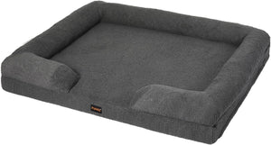 PaWz - XL Memory Foam Pet Sofa Bed with Removable Washable Fluffy Cover (Grey) at Pet Servo