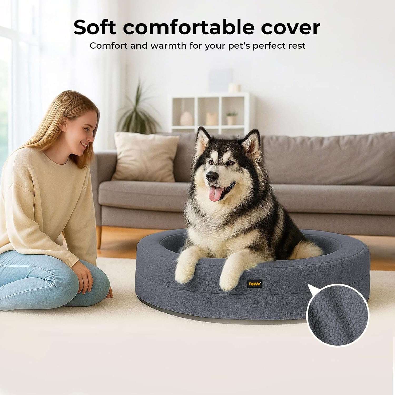 Buy Pawz Orthopedic Donut Dog Bed with Memory Foam at Petservo