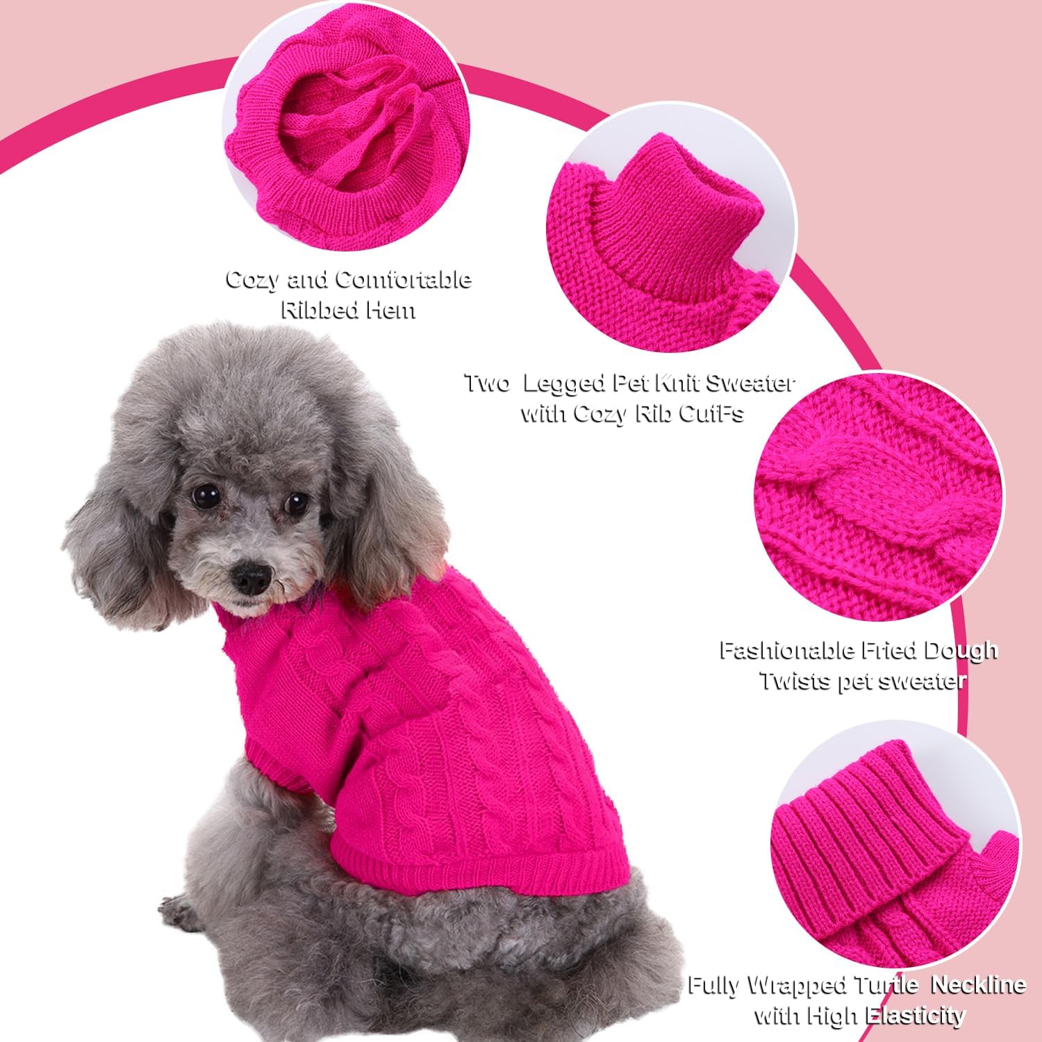Knitted Sweater M – Cozy & Stylish for Small Pets - Petservo