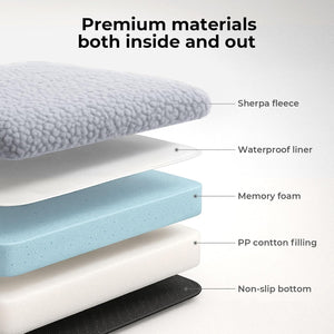 Pawz Orthopedic Donut Dog Bed with Memory Foam & Removable Cover for Large Dogs (Light Grey) at Pet Servo