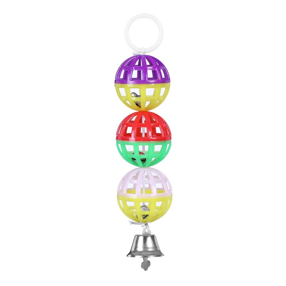 YES4PETS - 4x Small Hanging Swing Bell Toys for Birds - Pet Servo