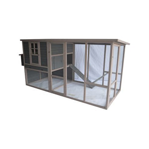 YES4PETS 290cm XXL Grey Chicken Coop Rabbit Hutch Feret House PetServo